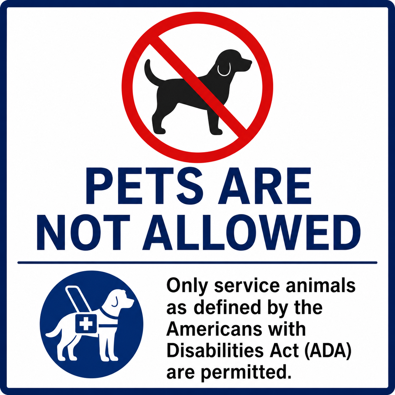 Pets are not allowed.